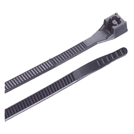 Vortex Cable Tie, 8 in L, Black, 50 lb Strength VO135315